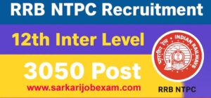 RRB NTPC Graduate Level Recruitment 2025 apply online