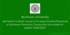 Burdwan University’s Distance (CDOE)  B.Ed. 2nd Provisional Merit List for 2025-2027