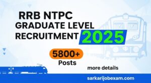RRB NTPC Graduate Level Recruitment 2025 Notification