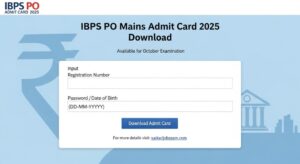IBPS PO Admit Card 2025 Download Link