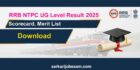 RRB NTPC UG Result 2025 Out : 12th Level Result, Scorecard Link, Merit List