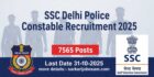 Delhi Police Constable Recruitment Registration date extended to October 31
