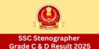 SSC Stenographer Result 2025, Check Grade C & D Cut Off Marks, Merit List