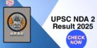 UPSC NDA II Result 2025 Published, Roll Number Wise List Download