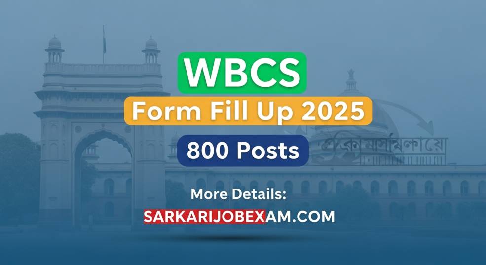 WBCS Form Fill Up 2025